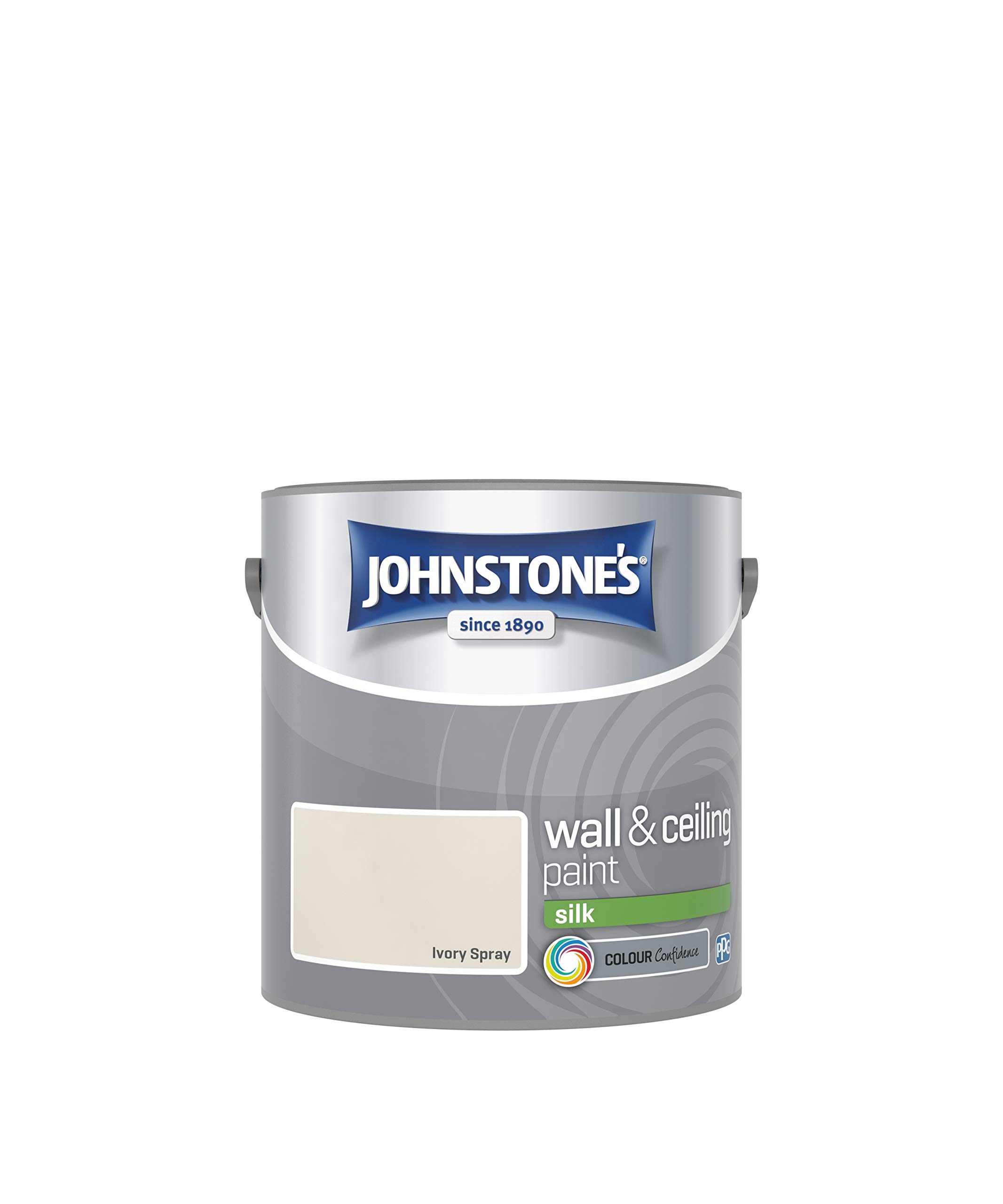Johnstone's Walls & Ceilings Interior Silk Emulsion Paint 2.5L - Ivory Spray