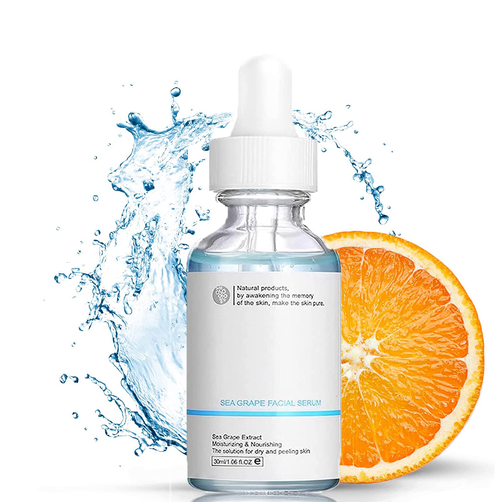 Luminea Sea Grape Facial Serum, Luminea Serum,Sea Grape Facial Serum Korean, Anti Aging Facial Serum, Shrink Pore Hydrates and Moisturizes Skin,lighten Acne Marks for All Skin Type (1PCS)