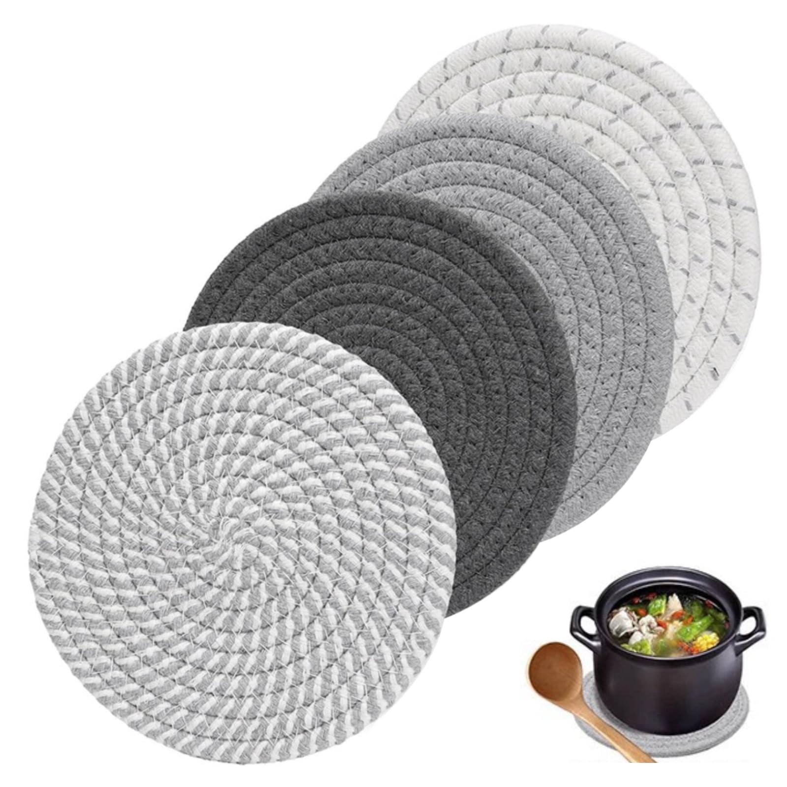 Mood for food pan onderzetter wit set van 2 | Jens living Mood for food pan onderzetter wit set van 2 | Jens living