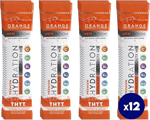 Polvo de hidratación, paquetes de polvo de electrolitos, paquetes hidratantes con sabor natural para agua, electrolitos hidratantes de acción rápida