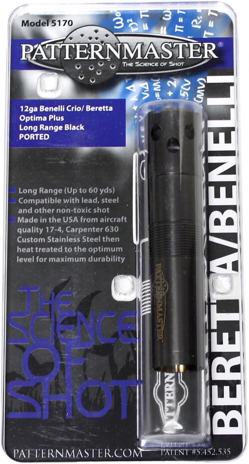 Patternmaster Classic Long Range 12 Gauge Up to 60 Yards Hunting Durable 17-4 Stainless Steel Choke Tube Compatible with Benelli/Beretta Shotguns