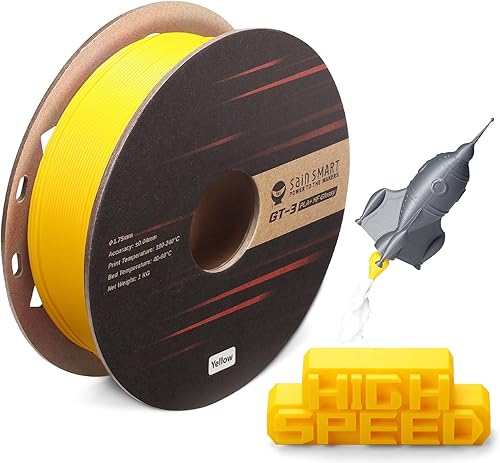Vista 25 de SainSmart GT-3 High Flowability Flexible PLA Filament 1.75mm, High Flow 3D Printer Filament for High-Speed Printing, 2.2 LBS (1KG) Spool, White