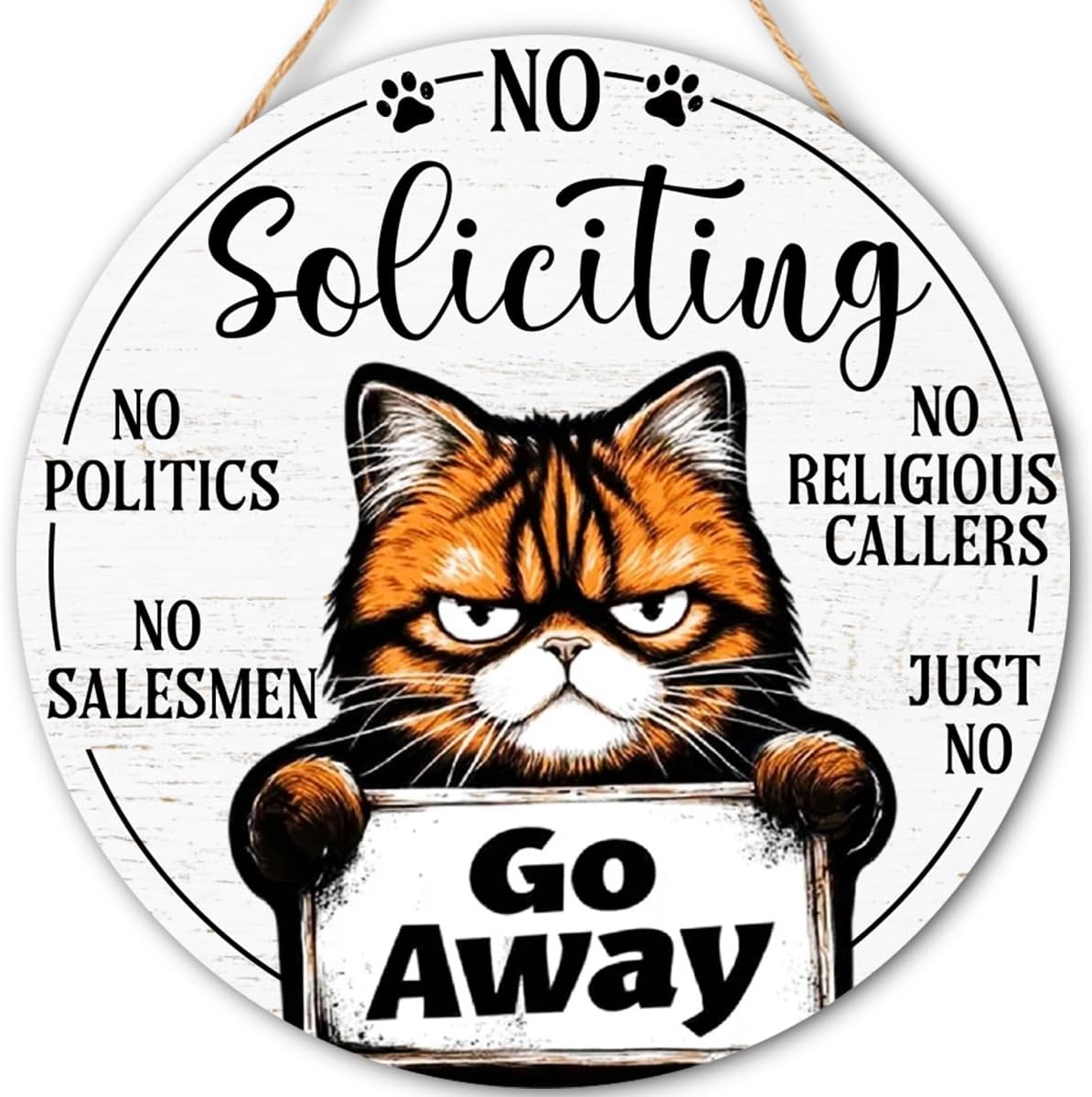 Gothic Gifts No Soliciting Sign for House Front Door, Witchy Gift No Soliciting Sign for Halloween