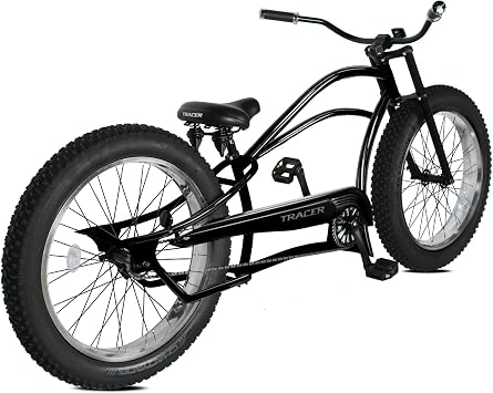 Tracer Siena Beach Cruiser Bike for Adults 26/29 Inch Chopper Stretch Bike with Wheels Fat Tire Hi Ten Steel Frame 1/3/7 Speed Complete Cruiser Bike Multiple Colors