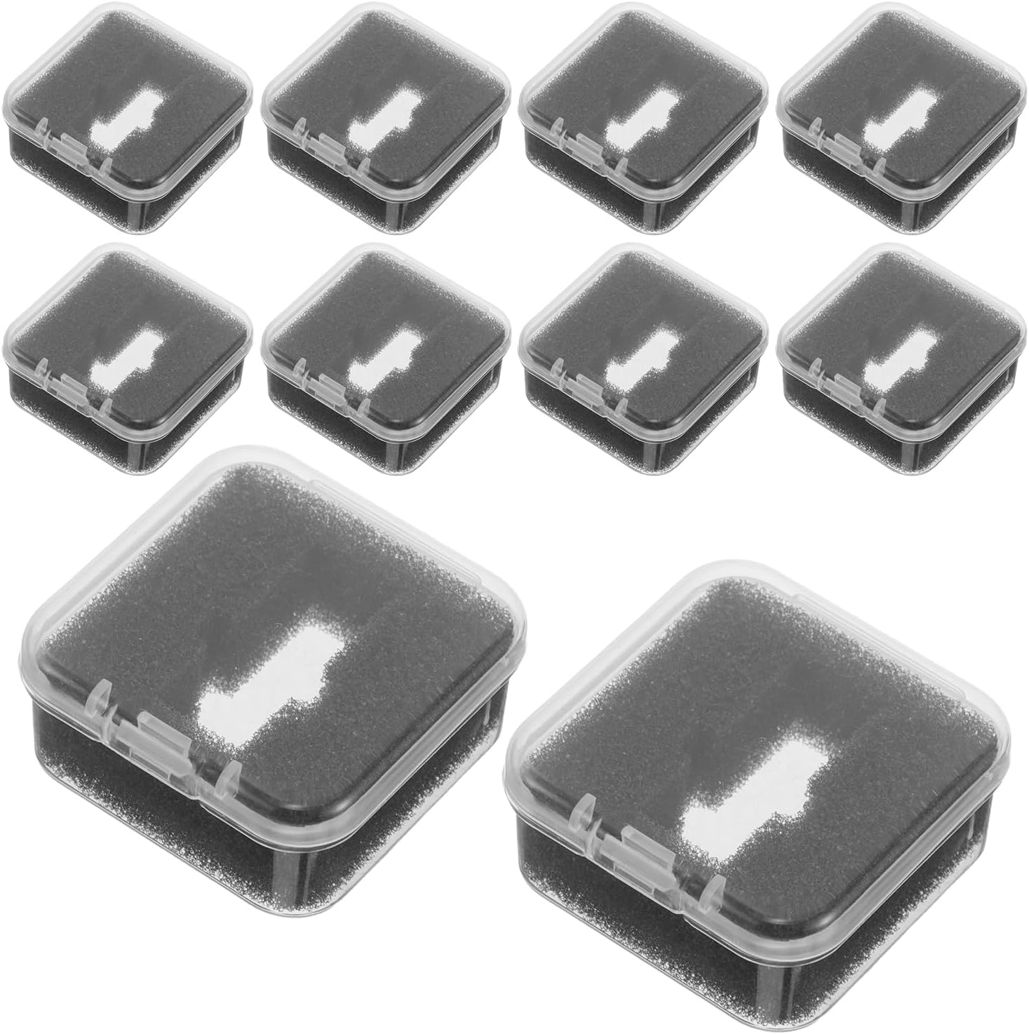 10pcs At3600l Turntable Cartridge Storage Box Pvc Stylus Holder Vinyl Player Needle Case Portable Protective Container for Record Player and Dj Travel