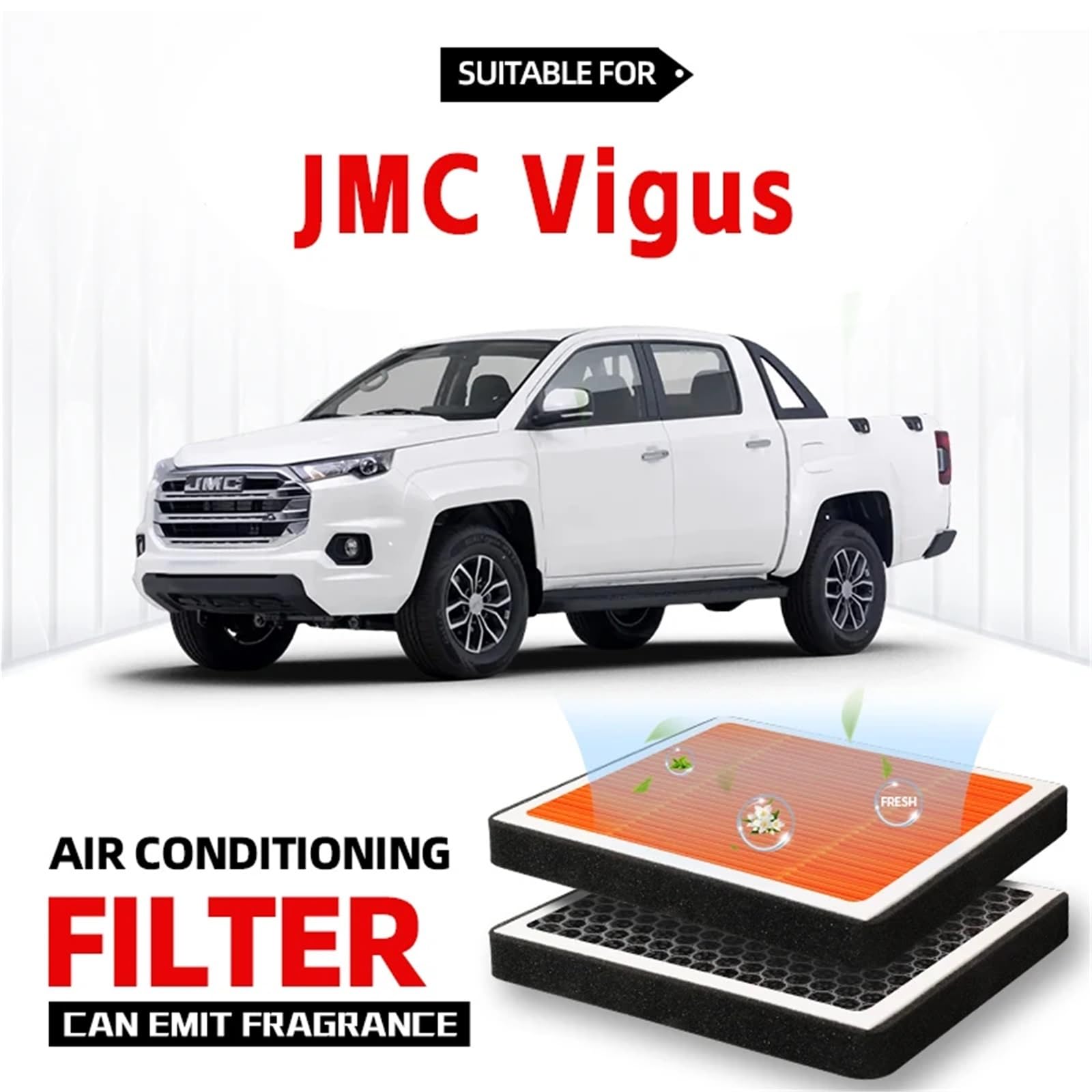 Adatto per filtro abitacolo JMC Vigus, filtro aria a carbone attivo, filtro aria condizionata con fragranza per purificare l'abitacolo dell'auto Filtro Abitacolo ai Carboni Attivi Filtro aria cab