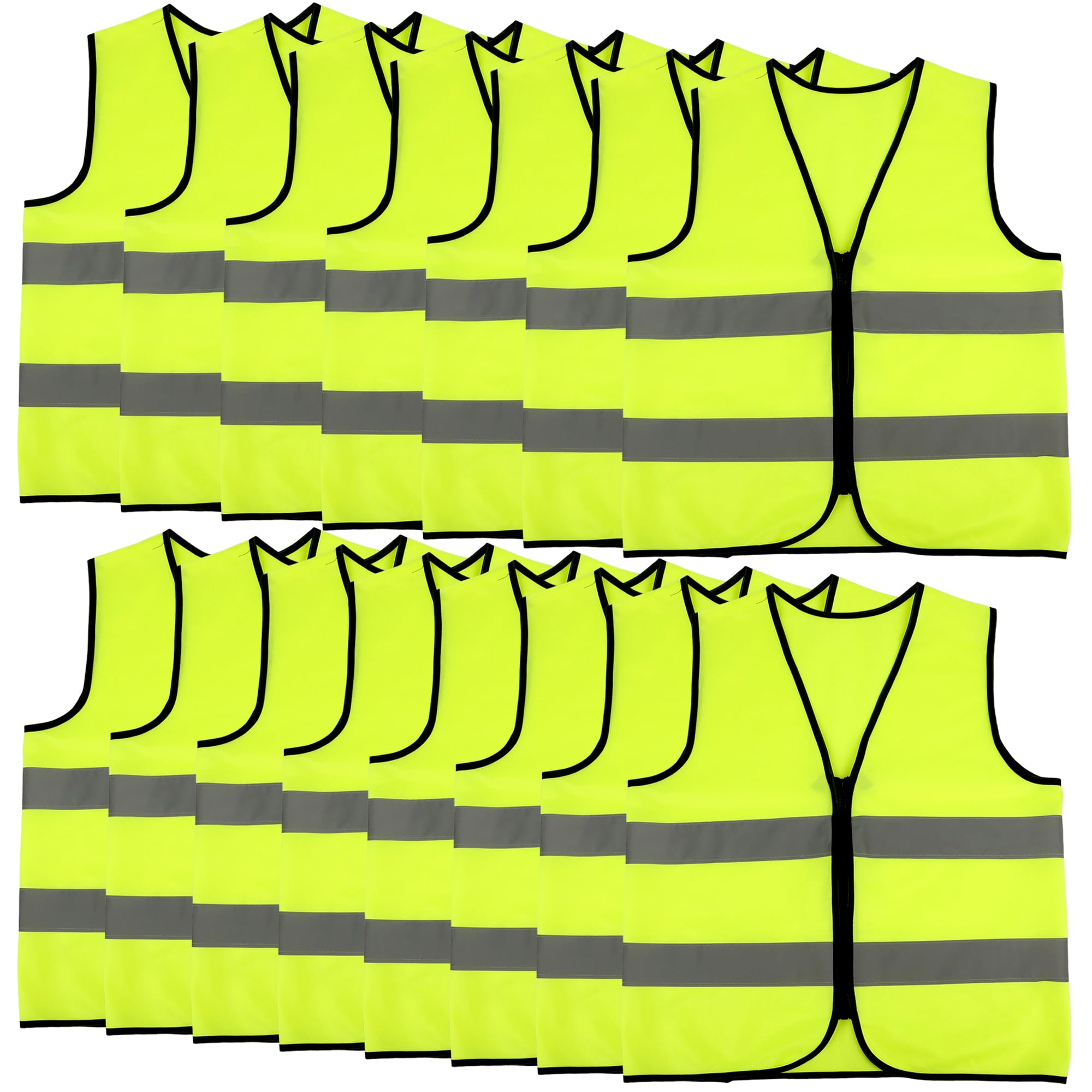 15 Pcs Kids Hi Vis Safety Vests High Visibility Reflective Vest Hi Vis Vests with Reflective Strips for Children Outdoor Construction Play School Traffic Activities ((S(40 x 44 cm, 4-6 Years))