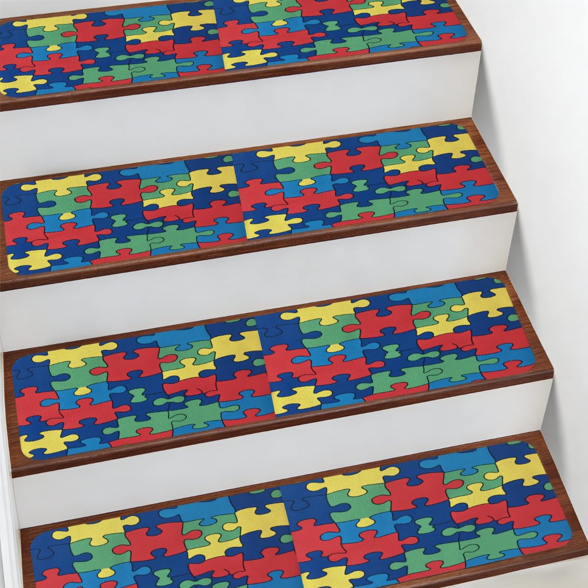 Alfombra antideslizante para escaleras interiores, protector suave infantil y de mascotas, 15 u.