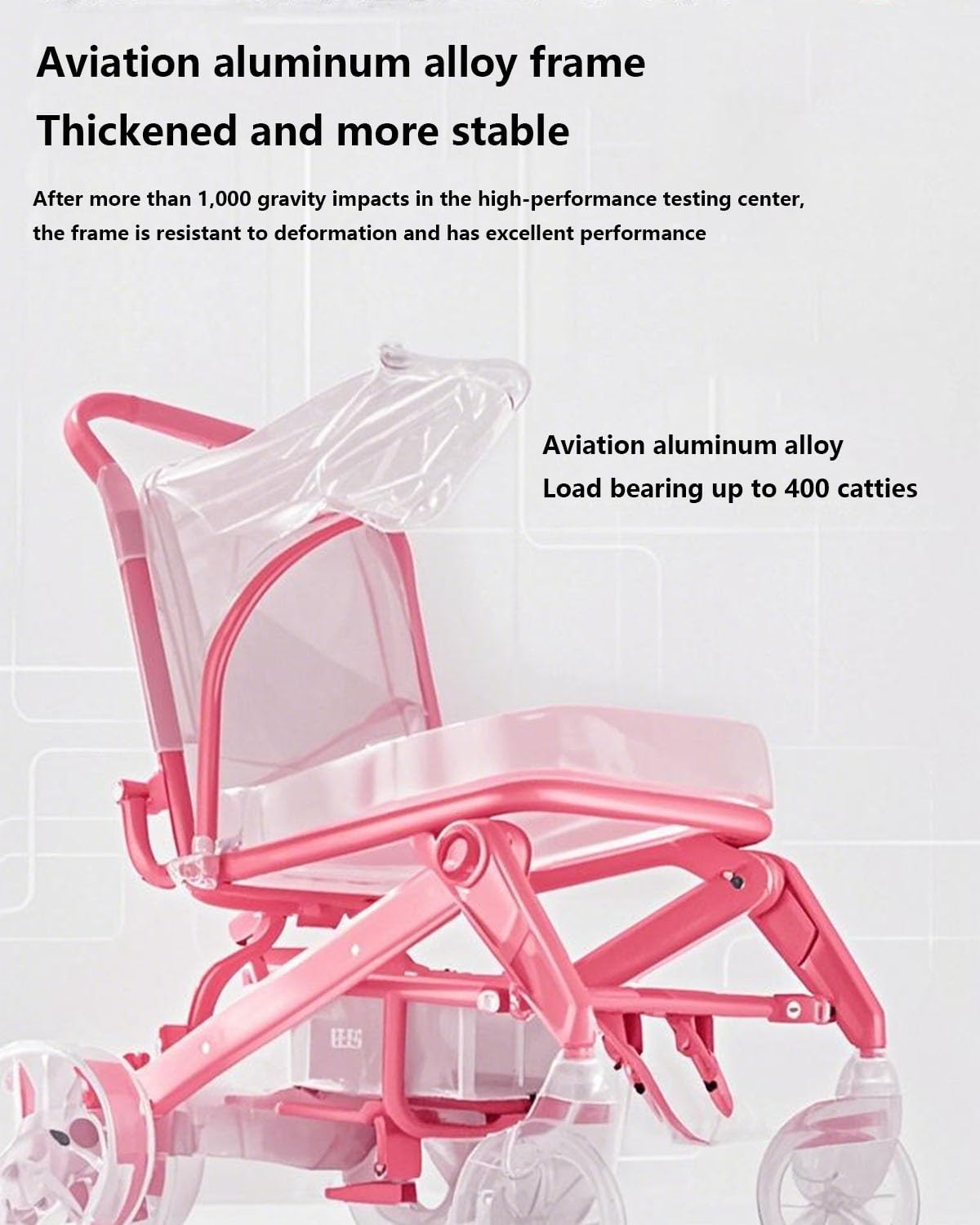 Patinete eléctrico Inteligente, automático, Ligero y Plegable de Cuatro Ruedas, Exclusivo para Mujeres. Silla de Ruedas eléctrica Rosa Motor de 250 W. Marco de Aluminio. Ultraligero