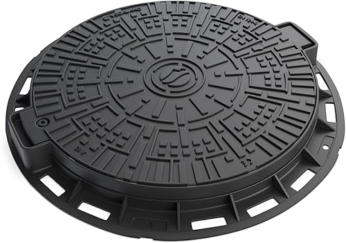 Vodaland - Cubierta de boca de plástico con tapa extraíble atornillada de acero reforzado para mayor durabilidad