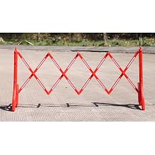 Portable Barricade with Reflectors,Plastic Expandable 8.2 Ft Industrial Safety Warning Signs System, Flexible Mobile Barrier Gate/Accordion Activity Isolation FenceRed-250x96cm/8.2x3.1ft