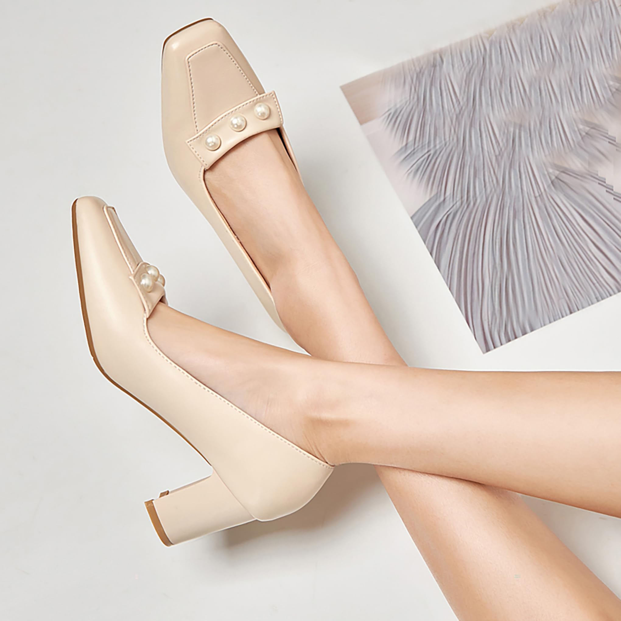 Bviennic Decollete Donna Tacco Largo Medio Numero 33.5-43