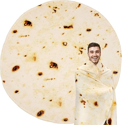 SILUI Manta de burrito de tortilla, regalos de elefante blanco para adultos, útiles, hombres y mujeres, divertida manta de comida mordaza, cosas de