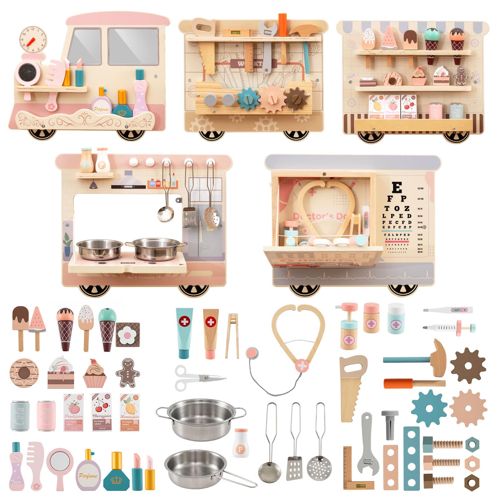 Amazon.com: Costzon Train Activity Wall Busy Board, Sensory Wall