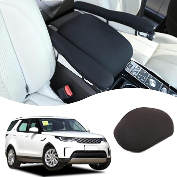 HAPPYHORSE Car Center Console Armrest Protector Cover Compatible with Land Rover Discovery 5 2017-2024 Center Console Armrest Seat Box Cover Protector Accessories Black Weaving