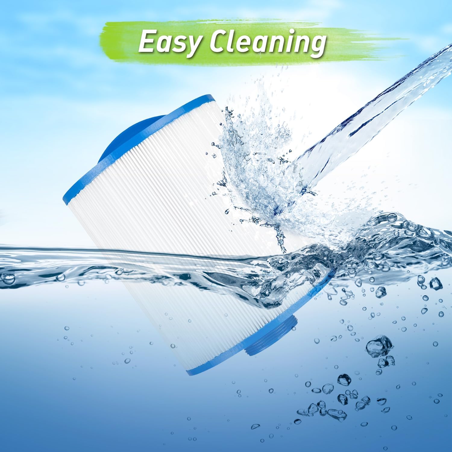 PAS50SV-F2M Spa Filter Cartridge Replaces for Unicel 6CH-502, Artesian Spas, Filbur FC-0311, PAS502SV, PAS50, Master Deluxe M60506, XLS-604 Hot Tub Filter (2 Pack) - Image 5