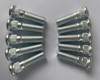 10PCS M12-1.5 Wheel Stud Bolts 610-568 12.97mm Knurl Compatible with Select Hyundai Accent Elentra Sonata, Kia Rio Forte NIRO Soul Optima Mazda CX-9 CX-5