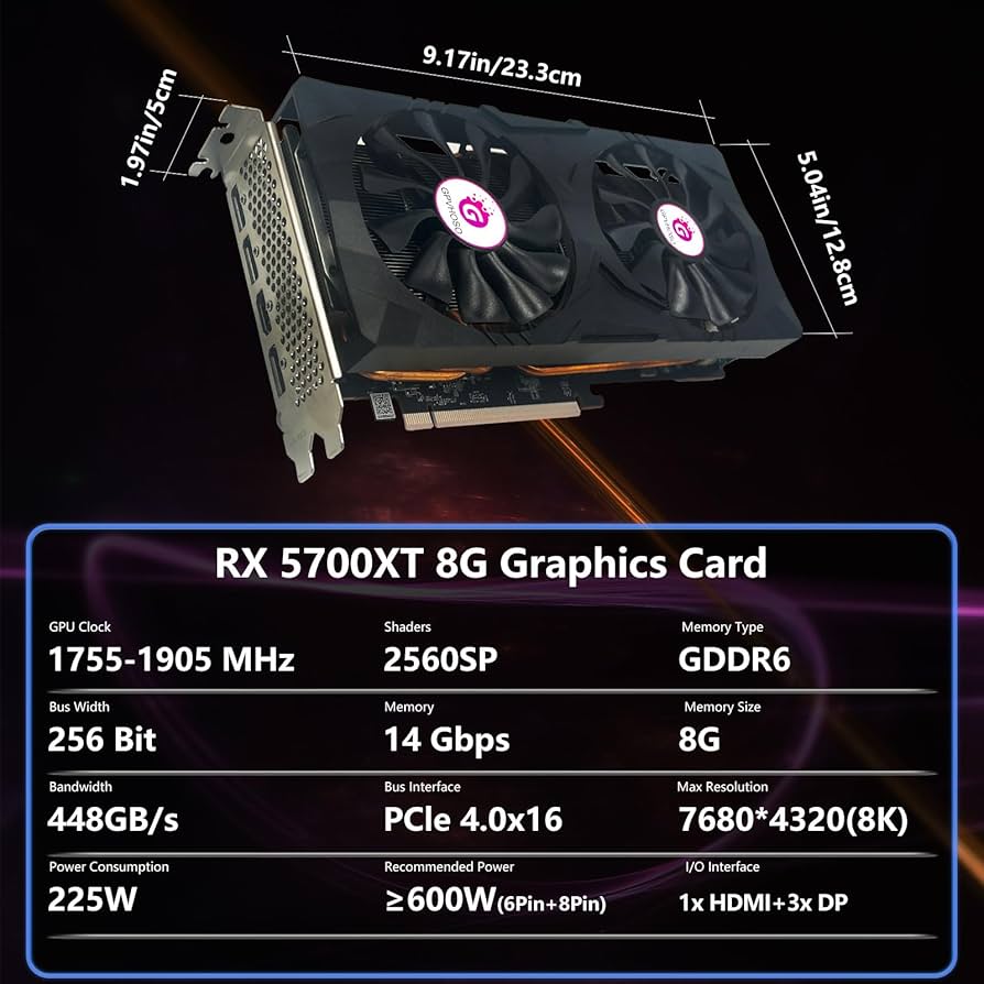 ほぼ新品 AMD RADEON RX5700XT 8GB Amazon.com: Radeon RX 5700 XT Graphics Card, 8GB GDDR6 256