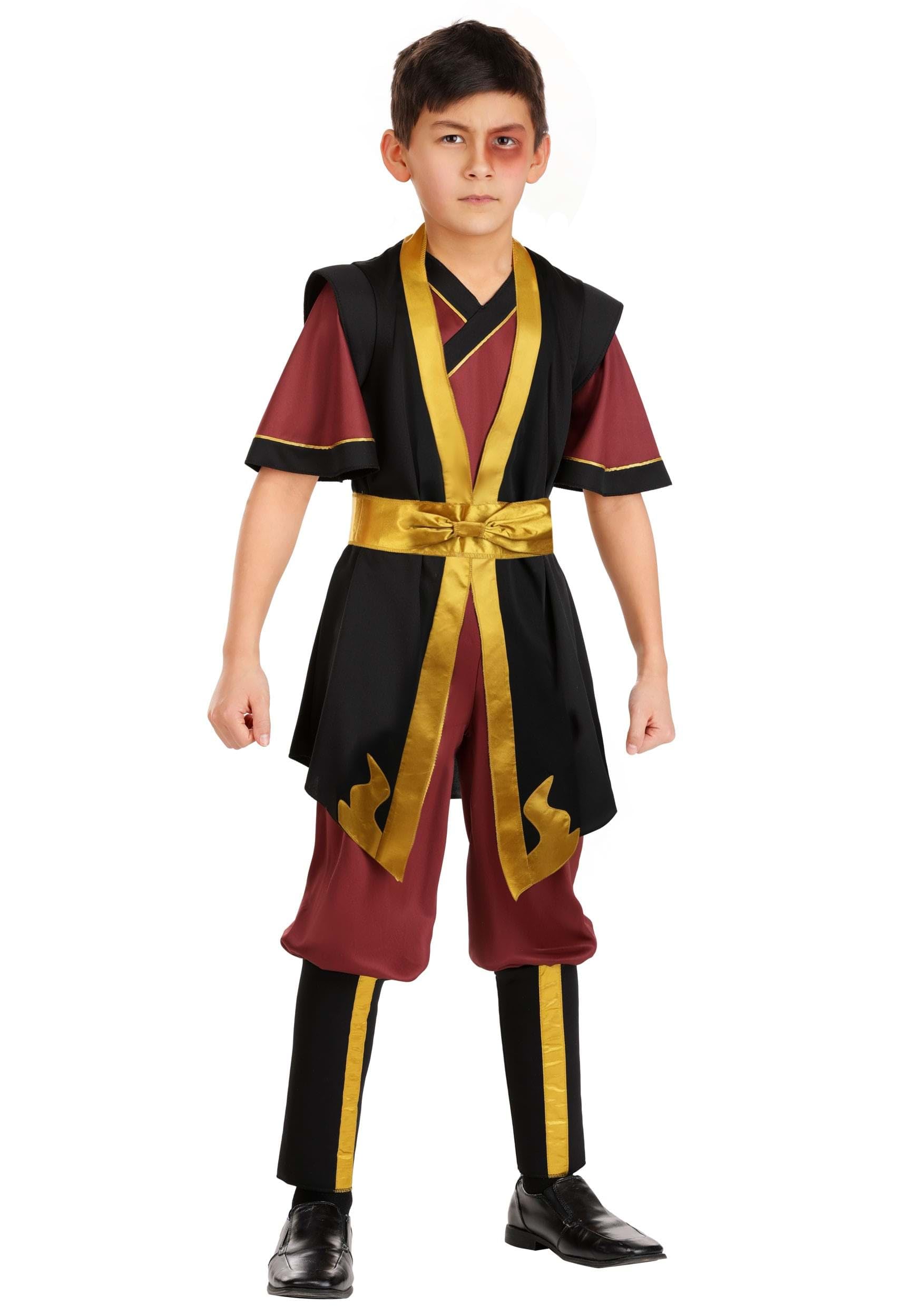 Boy's Deluxe Prince Zuko Costume | Kids Avatar The Last Airbender Outfit with Accessories