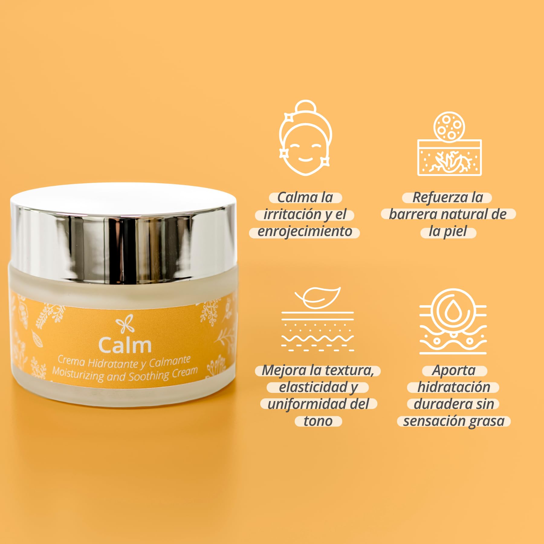Decolores Crema Facial Natural Calm 50 ml 3 unidades - Pieles Sensibles o Reactivas - Hidrata, Calma y Reduce Rojeces - Con Prebióticos, Probióticos y Ácido Hialurónico - Vegano