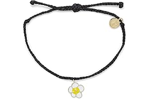 Pura Vida Gold or Silver Painted Plumeria Adjustable Waterproof Bracelet