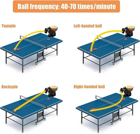 Table Tennis Robot Ping Pong Ball Machine HP-07 Automatic Table Tennis Machine for Training Table Tennis Robot Ping Pong Ball Hine Automatic Table Tennis Machine for Training Trainer