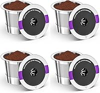Vista 7 de Cápsulas de café reutilizables universales, adecuadas para tazas K, acero inoxidable reutilizable compatible con cafeteras Keurig 1.0 y 2.0