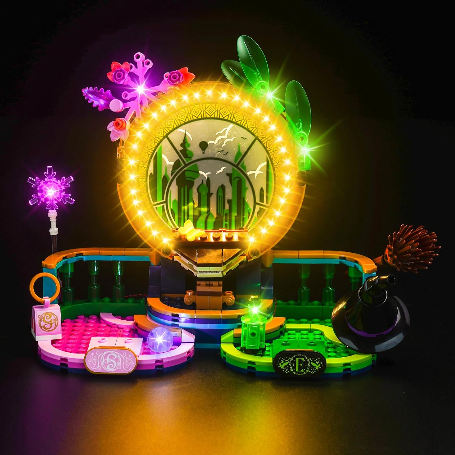 BrickBling LED Lighting Kit Compatible with Lego Wicked Elphaba & Glinda Figures, Creative Light Compatible with Lego 75682-Lights Only, Not Come with Model