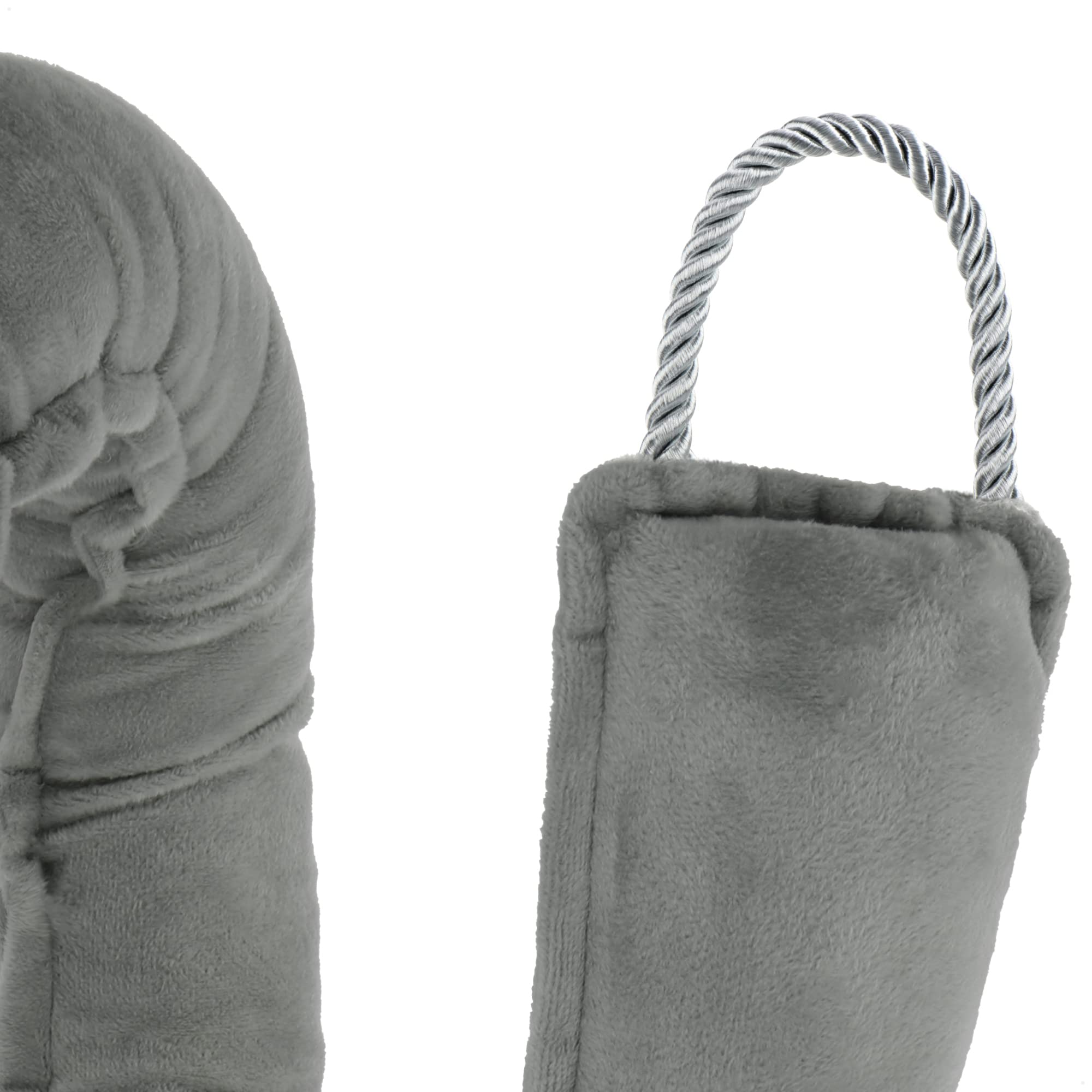 COM-FOUR® paraspifferi, paravento extra pesante con cordino, efficace paraspifferi, buona tenuta contro correnti d'aria e perdita di calore, zerbino (Grigio scuro)