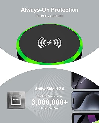 Miniatura 5 de Cargador inalámbrico Android MagSafe con soporte, almohadilla magnética de carga rápida de 15 W para Samsung Galaxy S25 UltraS24, iPhone 1716e1514,