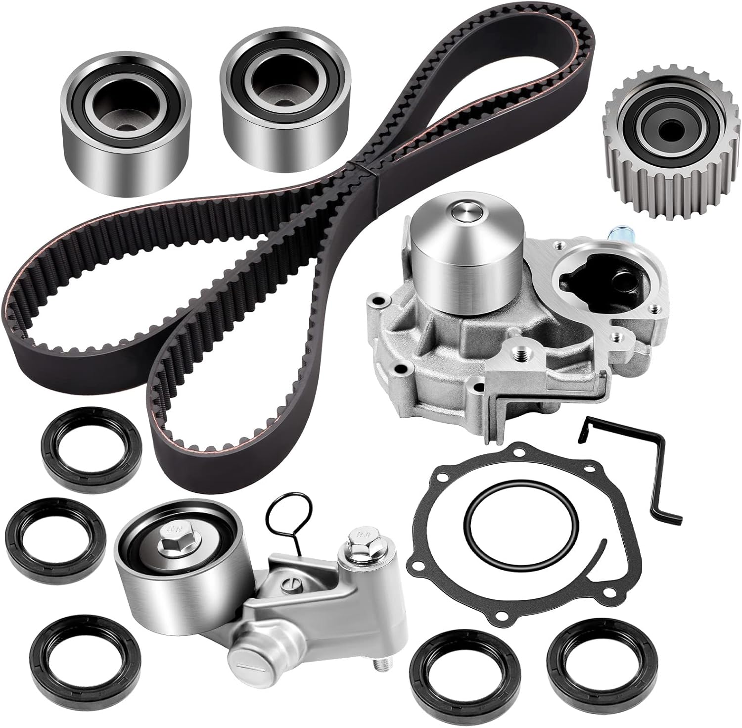SCITOO A-TSW304A 160-2090 TB304K1 TCK304A 95304K1 2523040 Engine Timing Belt Kit Fits for 2006-2010 for Subaru Forester 2006-2011 for Subaru Impreza 2006-2011 for Subaru Outback