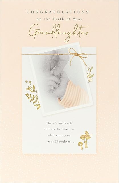 Congratulations New Granddaughter Card - Baby Girl Congratulations Card - New Baby Card