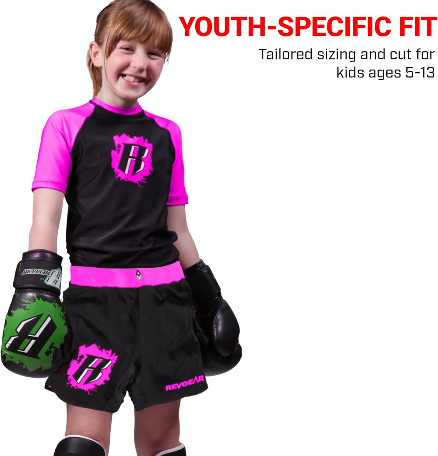 Revgear Kids MMA and BJJ Fight Shorts – Perfect for MMA, Muay Thai, and Boxing and Meets the Demands of Young Martial Artists
