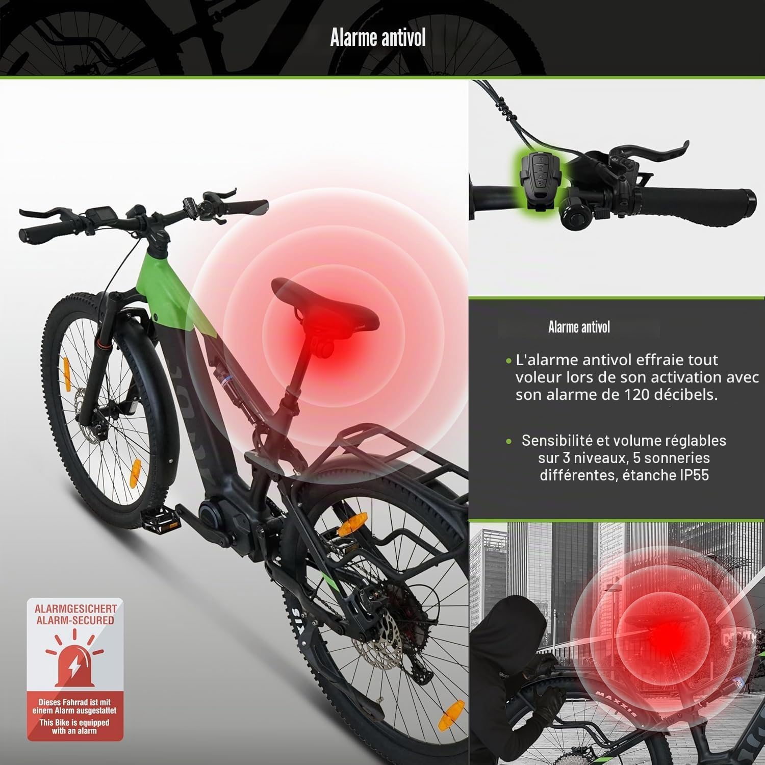 E-SUV M5T Centro Vélo électrique 29" avec Moteur Central 110 Nm, 12 Vitesses, Suspension Avant et arrière, Find My, jusqu'à 180 km, vélo électrique pour Homme et Femme avec Porte-Bagages