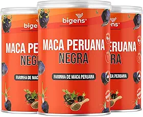 Maca Peruana Negra em pó 5g por porção, 150g, Biogens (Kit 3)