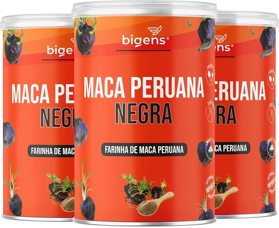 Maca Peruana Negra em pó 5g por porção, 150g, Biogens (Kit 3)