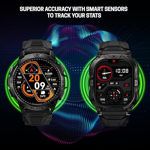 Miniatura 3 de CARBINOX Blaze Smart Watch Ultimate Pack con GPS, resistente rastreador de fitness resistente al agua IP69K, compatible con Android e iOS, más de