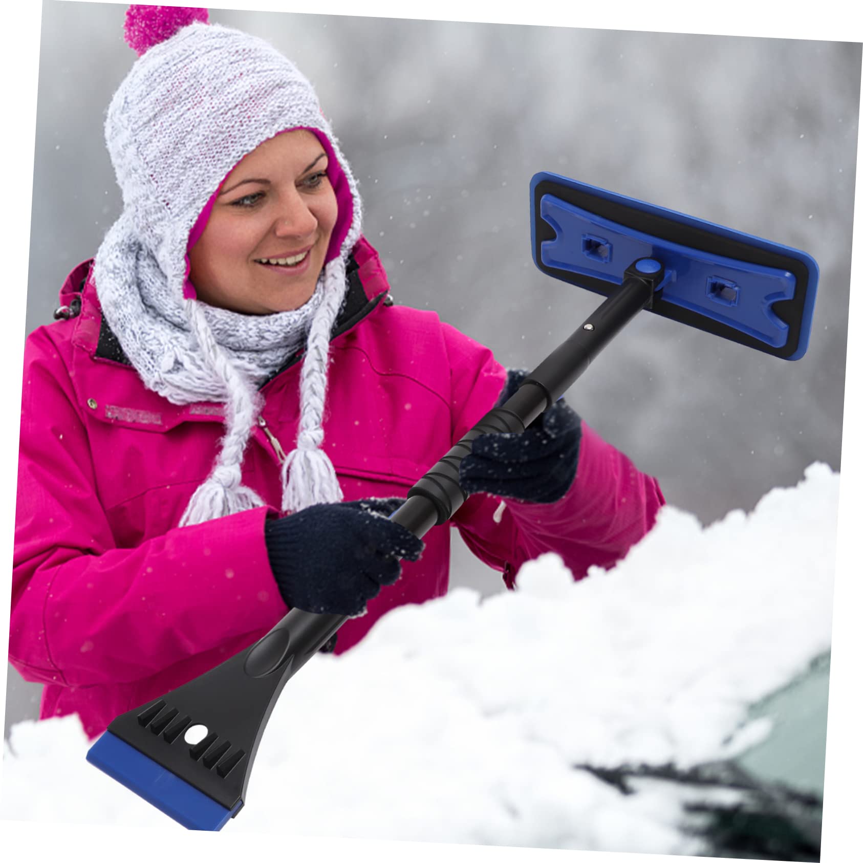 SOIMISS Grattoir à Neige pour Voiture Réglable 7 Angles, Kit 1 Set