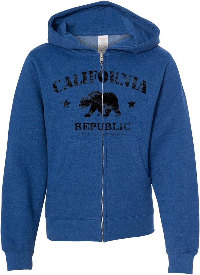 Dolphin Shirt Co California Republic Vintage Original Youth Zip-Up Hoodie