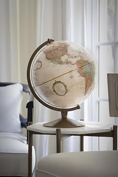 Replogle Globes Franklin World Globe, Antique Ocean, 12-Inch Diameter,Over 4,000 Place Names