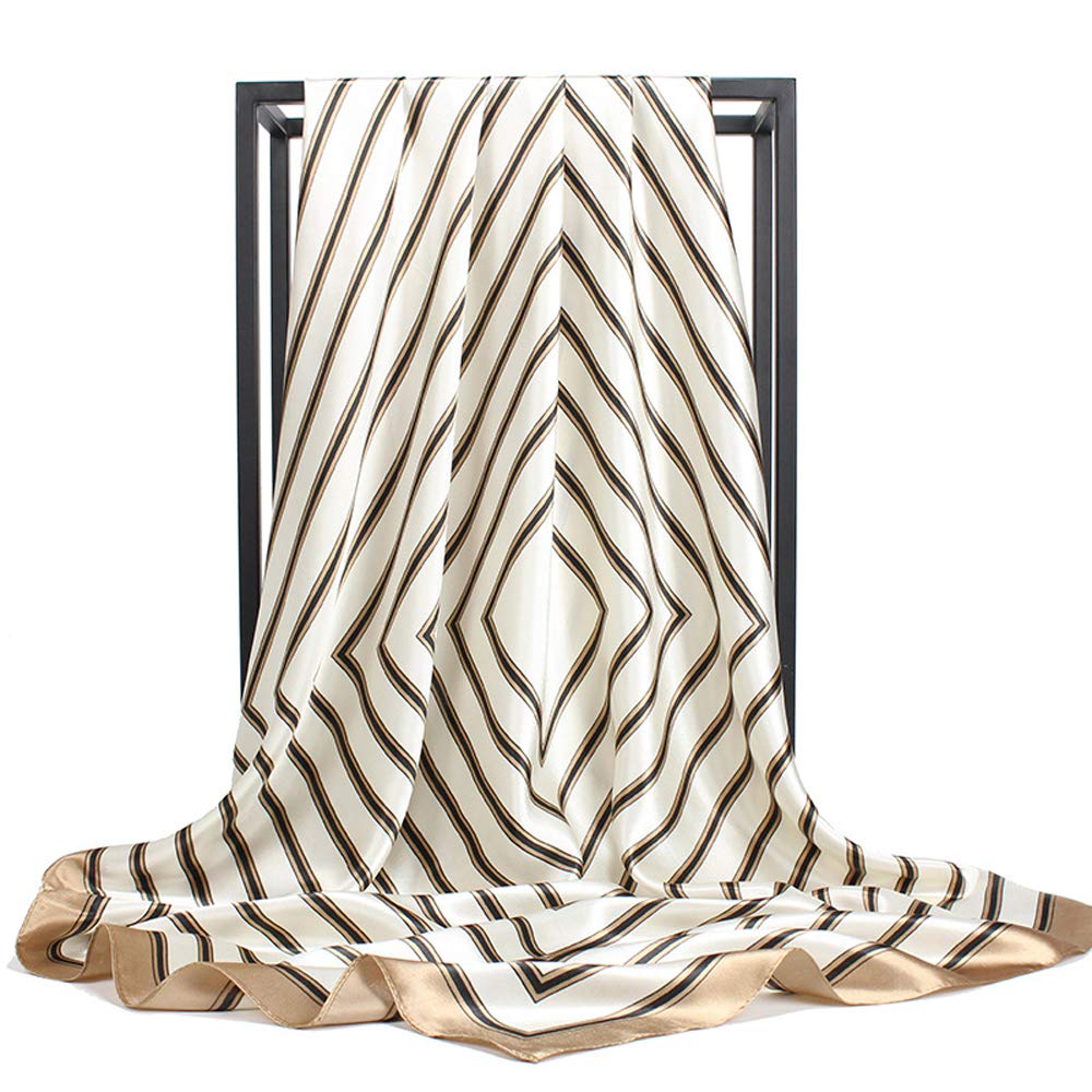Ladies Silk Scarf - Large Square Satin 90cm, 22#, 89 cm