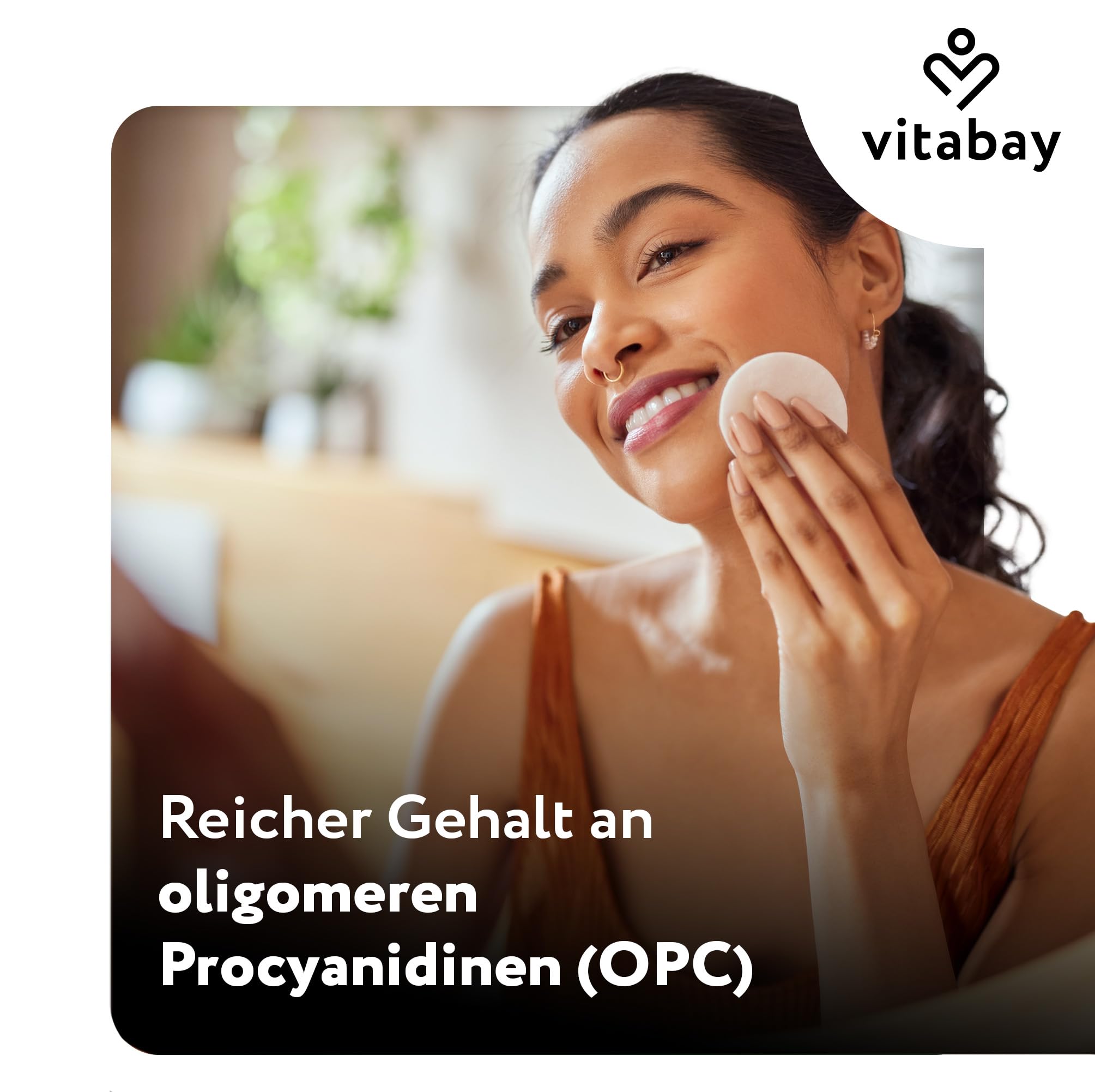 Vitabay OPC Traubenkernextrakt 1000 mg Hochdosiert - 120 Vegane Kapseln Time Released - Traubenkernextrakt mit Polyphenole - natürliche Pflanzenstoffe ohne unerwünschte Zusatzstoffe - Laborgeprüft
