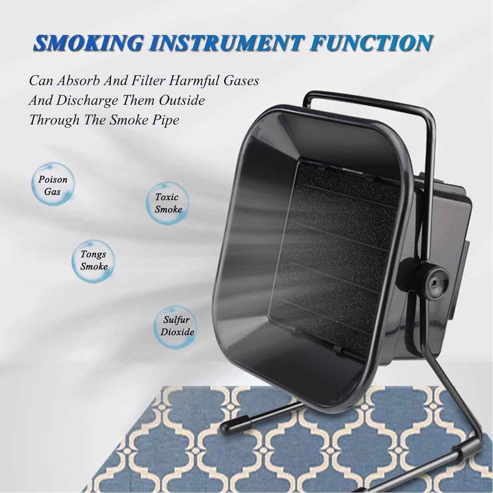 Extracteur de Fumées de Soudage, Filtre de Fumée de Soudage 50W, 4600 TR/Min Ventilateur D'échappement à Faible Bruit, Tuyau de Fumée à Angle Réglable, équipement D'extraction de Fumée,7MTube