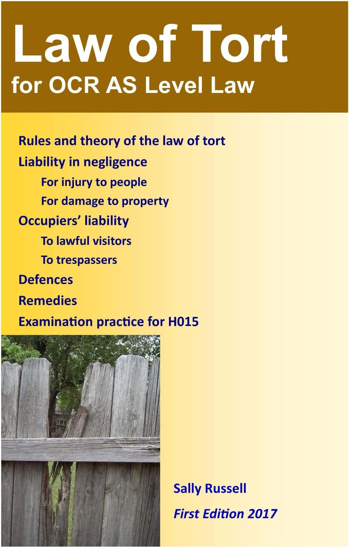 Law of Tort for OCR AS Level Law: with an introduction to the nature of law