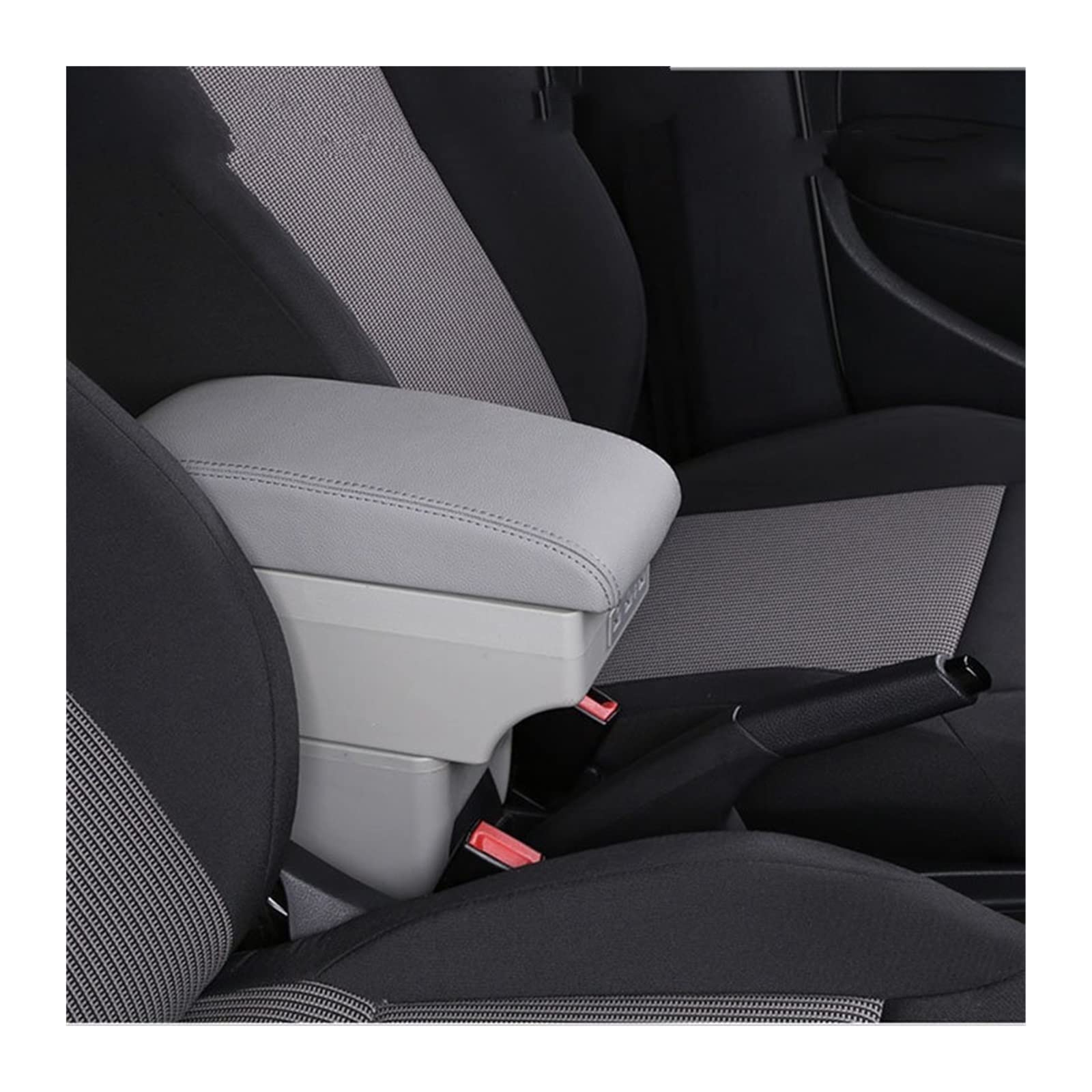 For Seat For Ibiza 6j 6L Car Armrest Box Central Store Content Storage Box With Cup Holder Ashtray Products With USB(A5 7USB)