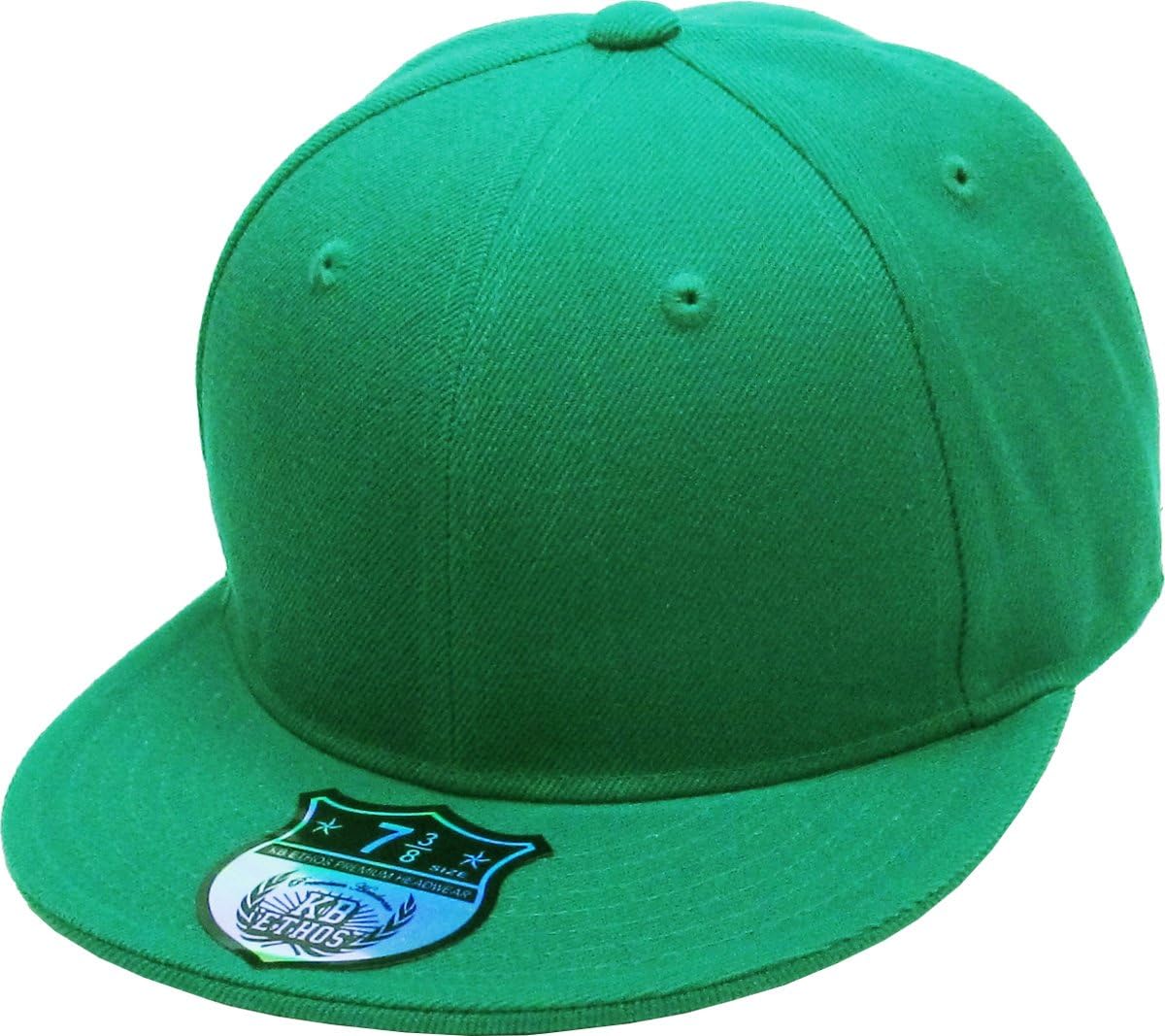 KBETHOS® Original 6 Panel Flat Brim True-Fit Fitted Cap
