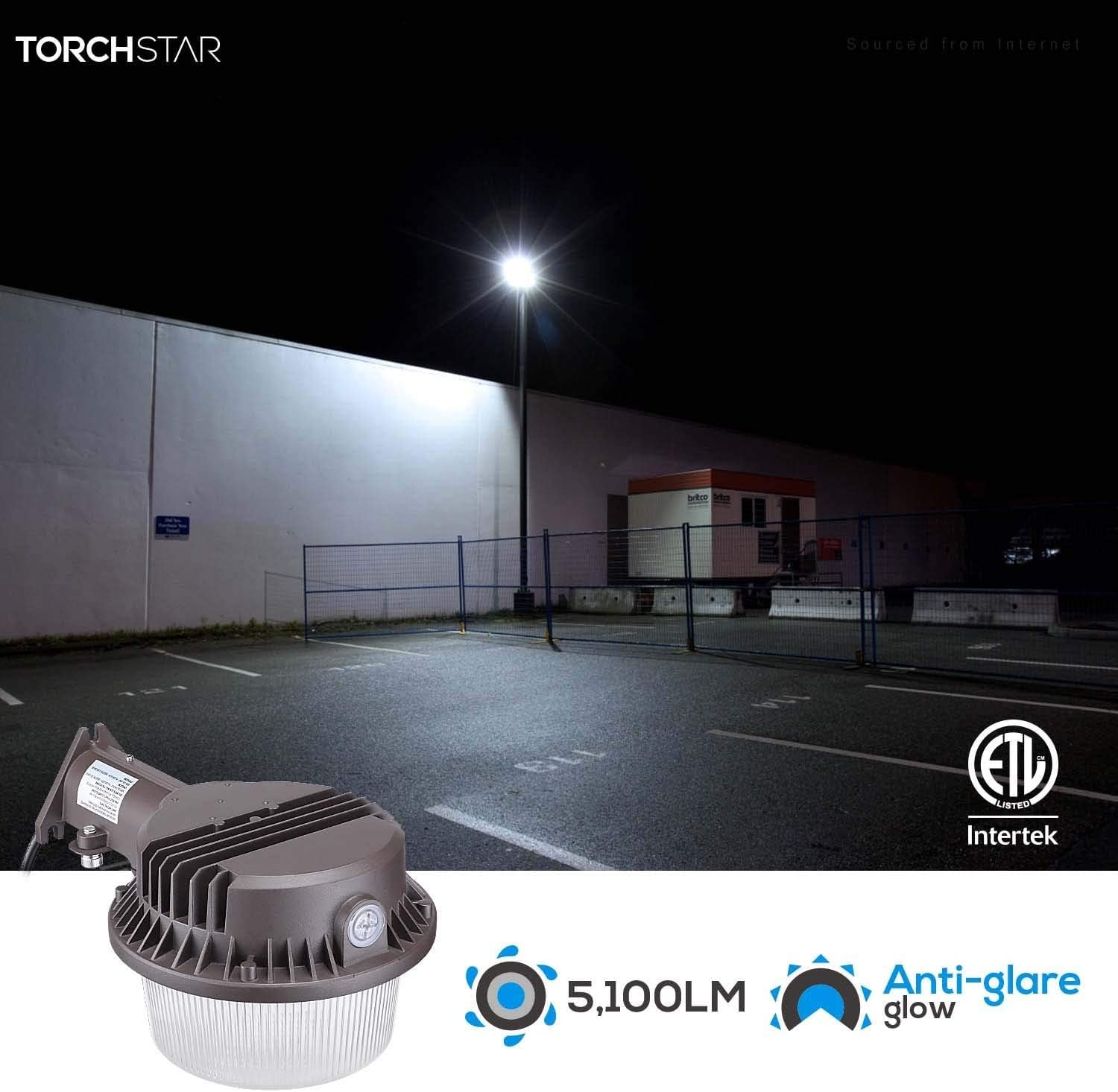 Super Cheap 🛒 TORCHSTAR LED Barn Light 43W, Dusk to Dawn LED Outdoor Lighting with Photocell, Security Area Lights, 5000K Daylight