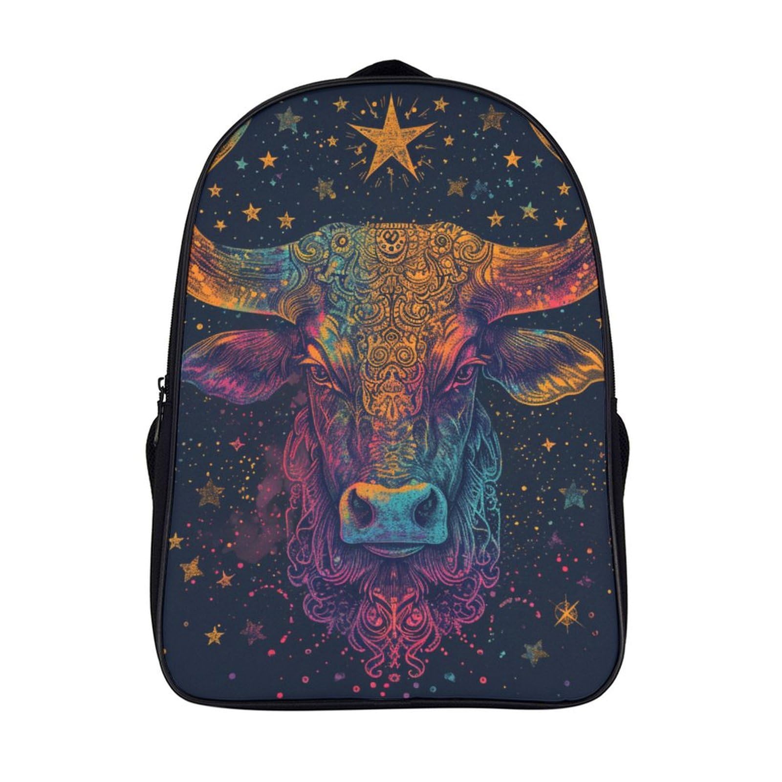 Mochilas escolares juveniles de primaria con estampado de vaca y gran capacidad 7