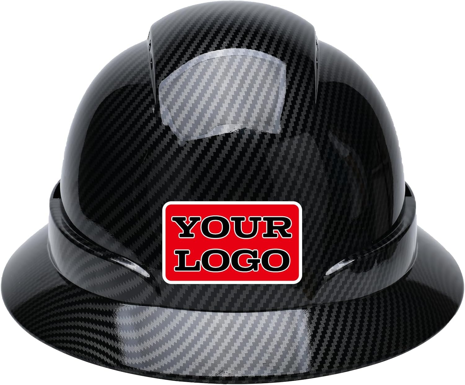 Custom Construction Work Safety Helmet 6 Pt. Ratchet Suspension Hard Hat with Vents