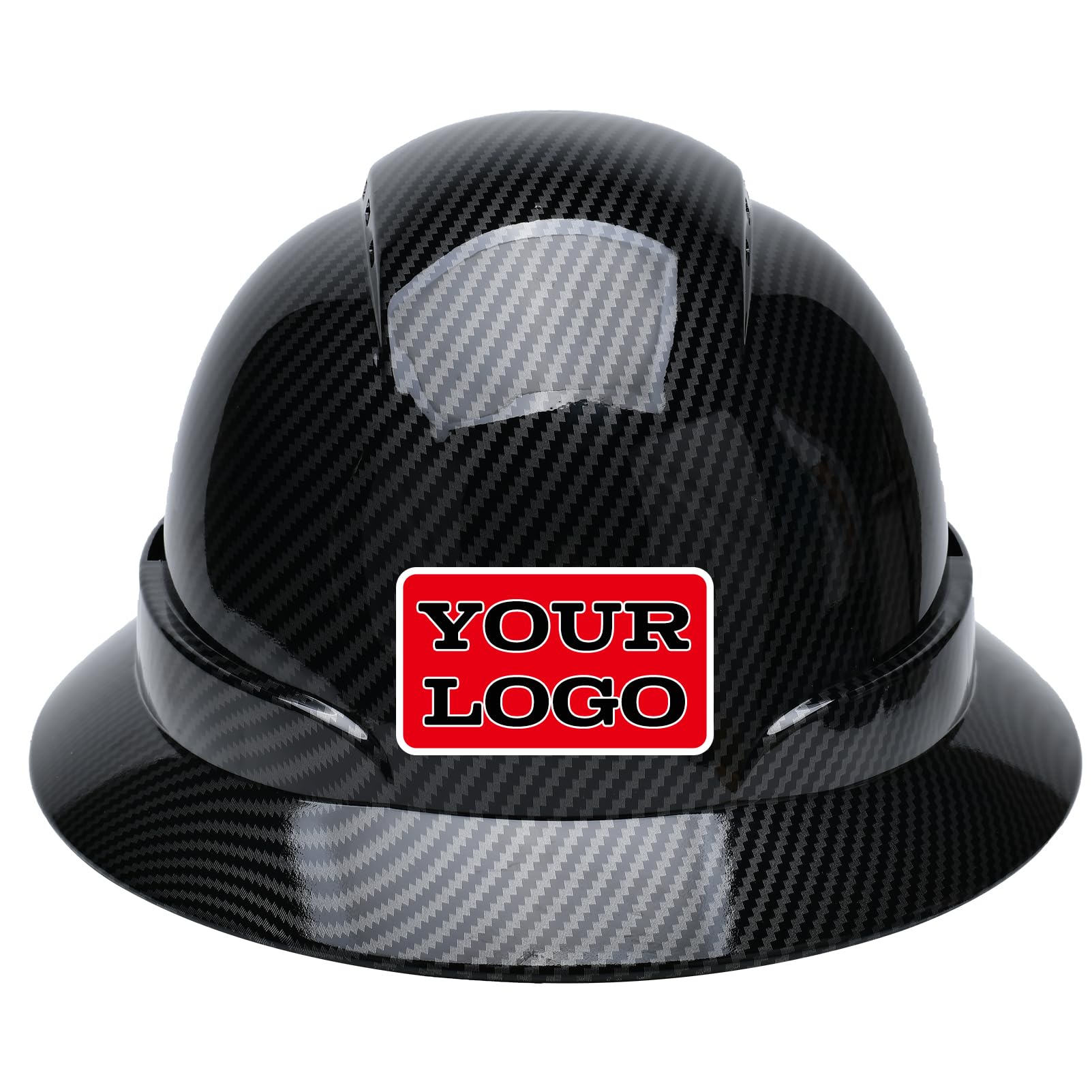 Nsteky Custom Construction Work Safety Helmet Full Brim Hard Hat Suspension Hard Hat with Vents